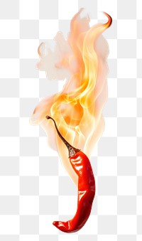 PNG Fire burning ketchup yellow.
