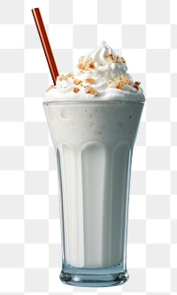 PNG  Milk shake with topping milkshake dessert drink.