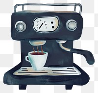 PNG  Espresso machine with a cup coffee mug white background. AI generated Image by rawpixel.