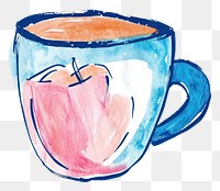 PNG  Espresso cup painting coffee drink. AI generated Image by rawpixel.