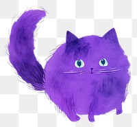 PNG  Purple kitten animal mammal pet. AI generated Image by rawpixel.