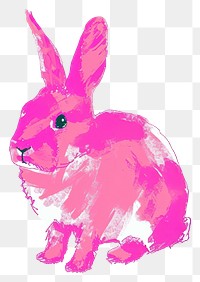 PNG  Rabbit rodent animal mammal. AI generated Image by rawpixel.