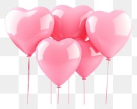 PNG Balloon hearts pink red pink background.