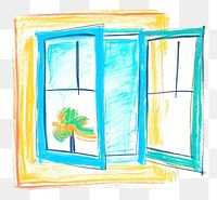 PNG  Window painting drawing sketch. AI generated Image by rawpixel.