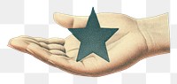 PNG  Star hand holding symbol.