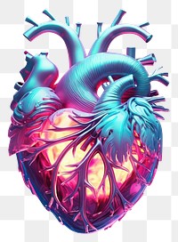 PNG Heart illuminated creativity tomography.
