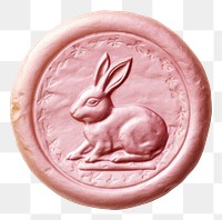 PNG  Cute rabbit pink white background representation. AI generated Image by rawpixel.