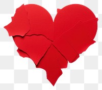 PNG Red paper heart torn apart petal white background dynamite.