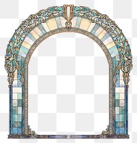 PNG  Arch art nouveau architecture white background entrance