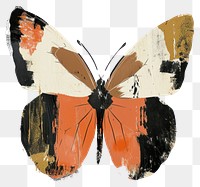 PNG Butterfly with a Earth Tone brush stroke painting insect animal