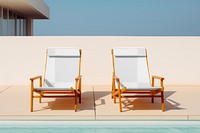 Poolside chair png transparent mockup