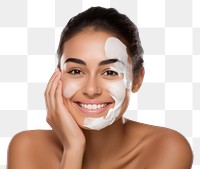 PNG Latina mexican woman doing skincare routine lifelike portrait adult photo. AI generated Image by rawpixel.