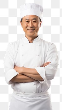 PNG A chef standing white background protection. 