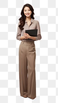 PNG A teacher standing holding blouse. AI generated Image by rawpixel.