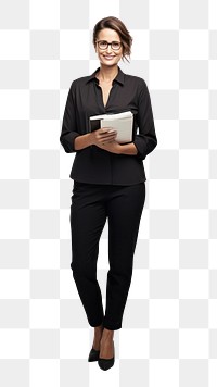 PNG A teacher standing portrait holding. AI generated Image by rawpixel.