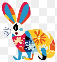 PNG  Rabbit cartoon pattern animal. AI generated Image by rawpixel.