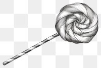 PNG Candy lollipop drawing sketch. AI generated Image by rawpixel.