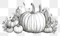 PNG Vegetable pumpkin drawing sketch. AI generated Image by rawpixel.