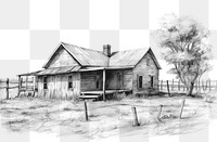 PNG House and barn drawing sketch architecture. AI generated Image by rawpixel.