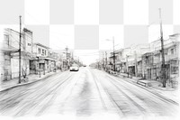 PNG Urban road drawing sketch vehicle. AI generated Image by rawpixel.