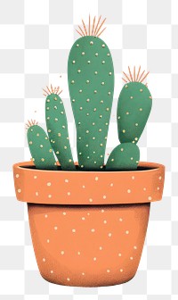 PNG Cactus pot pattern dot plant houseplant creativity.
