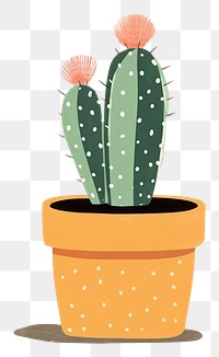 PNG Cactus pot pattern dot plant houseplant flowerpot.