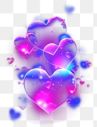 PNG  Light abstract purple heart
