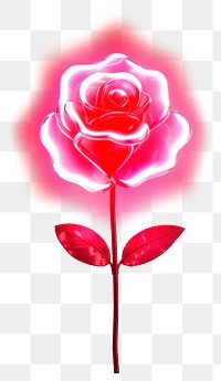 PNG  Rose flower light plant. AI generated Image by rawpixel.