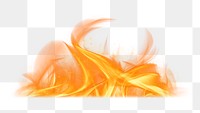 Retro png orange fire flame border