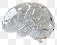 PNG Brain transparent aluminium silver.