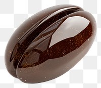 PNG Coffee bean icon chocolate food white background.