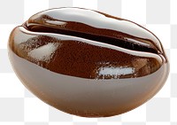 PNG Coffee bean simple shape white background confectionery freshness.
