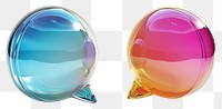 PNG Color speech bubble jewelry sphere glass.