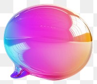 PNG Color speech bubble transparent sphere glass.