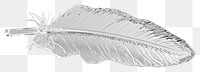 PNG Feather simple shape jewelry white bird.