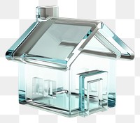 PNG House icon glass white background architecture.