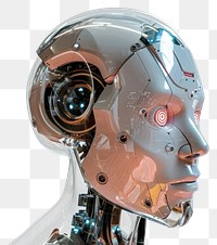 PNG Robot head icon technology futuristic science.