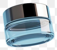 PNG Cosmetic jar mockup blue blue background lighting.