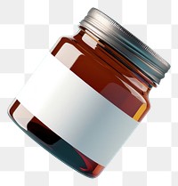 PNG Jam jar label mockup bottle blue blue background.