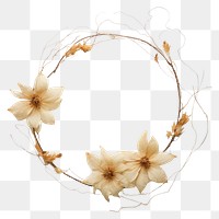 PNG Real Pressed tropical flower jewelry wreath plant.