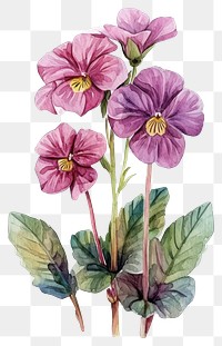 PNG  Primrose drawing flower sketch.