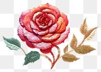 PNG Colorful rose pattern flower plant.