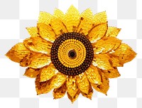 PNG Sunflower brooch plant art.