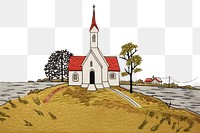 PNG  Chuch architecture building cartoon.