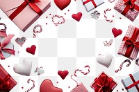 PNG Heart gift box backgrounds celebration decoration. 