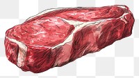 PNG Raw meat steak beef food.