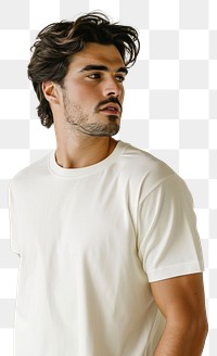 PNG Creamtshirt mockup portrait t-shirt fashion.