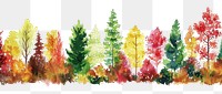 PNG Autumn forest backgrounds outdoors painting.