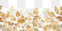 PNG Gold color leaves backgrounds pattern plant.