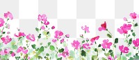 PNG Pink tiny flowers backgrounds outdoors pattern.